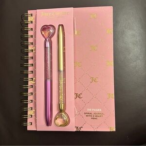 Juicy Couture Light Pink Notebook w/ Pens NWT